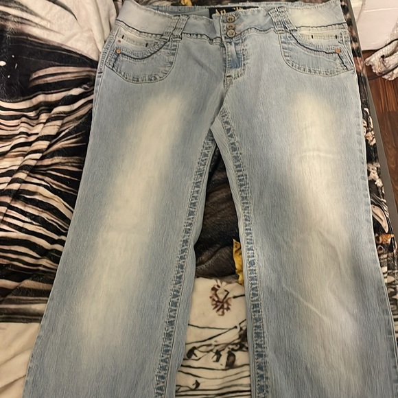 Angels Women's Light Blue Straight Leg Jeans - Picture 3 of 7